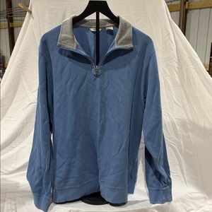 Izod Blue and Gray Half-Zip Jacket